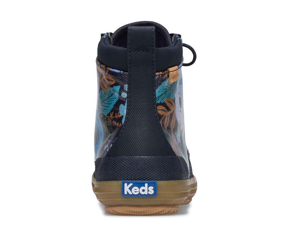 Bottes Keds Femme Bleu Marine - Rifle Paper Co. Scout Water-Resistant Garden Party - 845-FVZGPJ